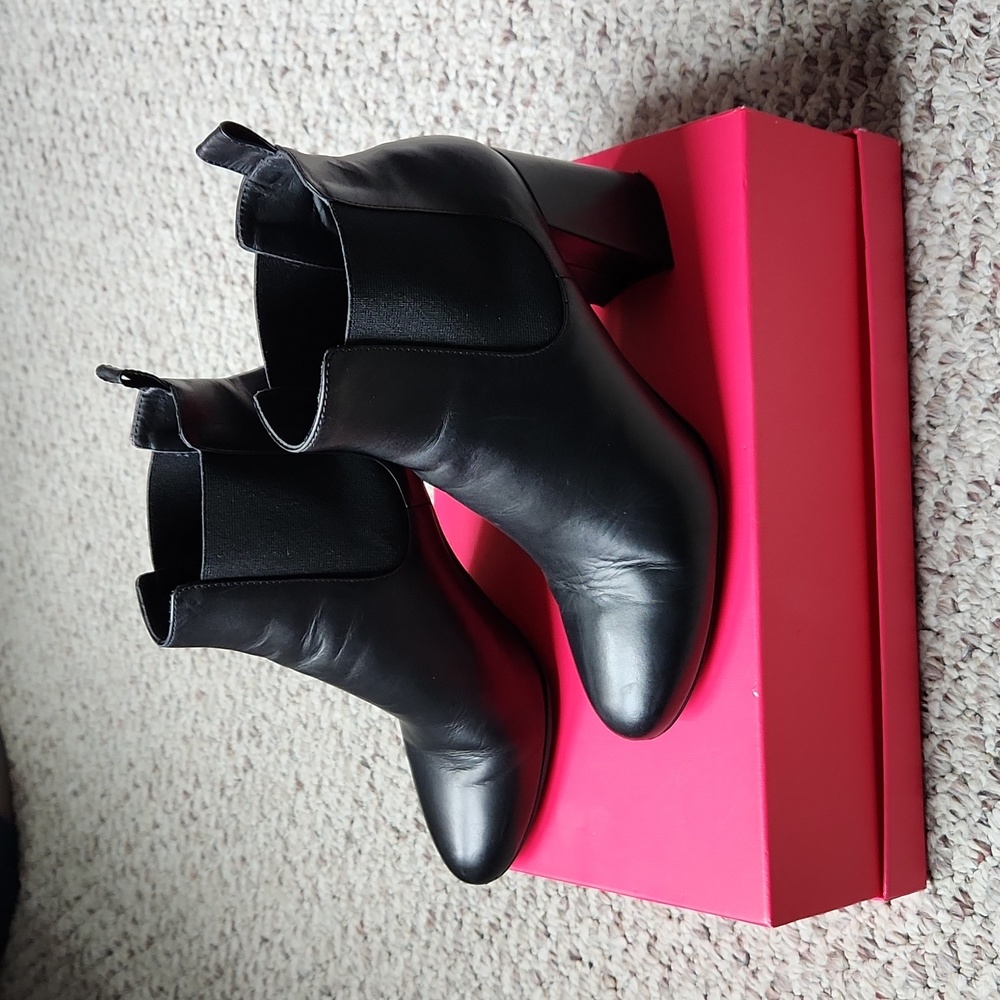 Italian Leather Chelsea Booties